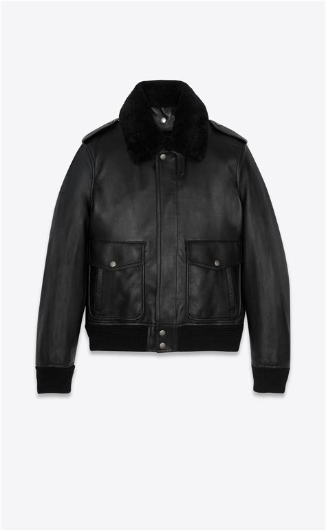 ysl bomber jacket men|yves saint laurent overcoat.